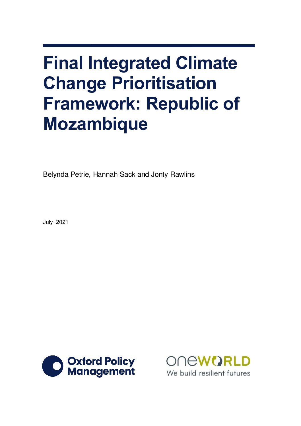 GCF CP Prioritisation Framework-Mozambique Final