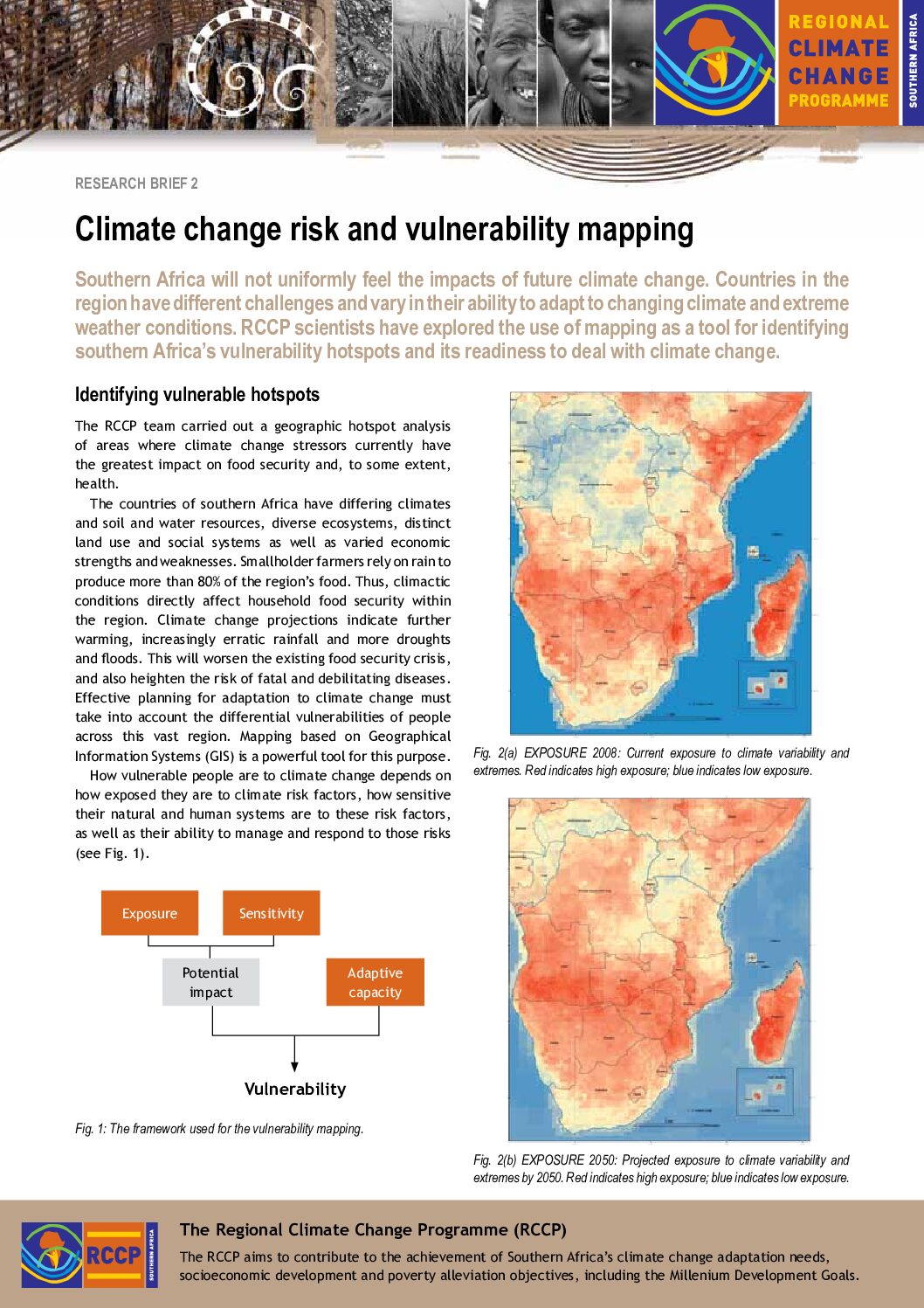 Climate change risk and vulnerability mapping