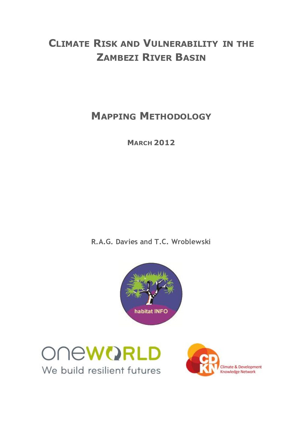 Mapping Methodology for Climate Risk and Vulnerability in the Zambezi River Basin
